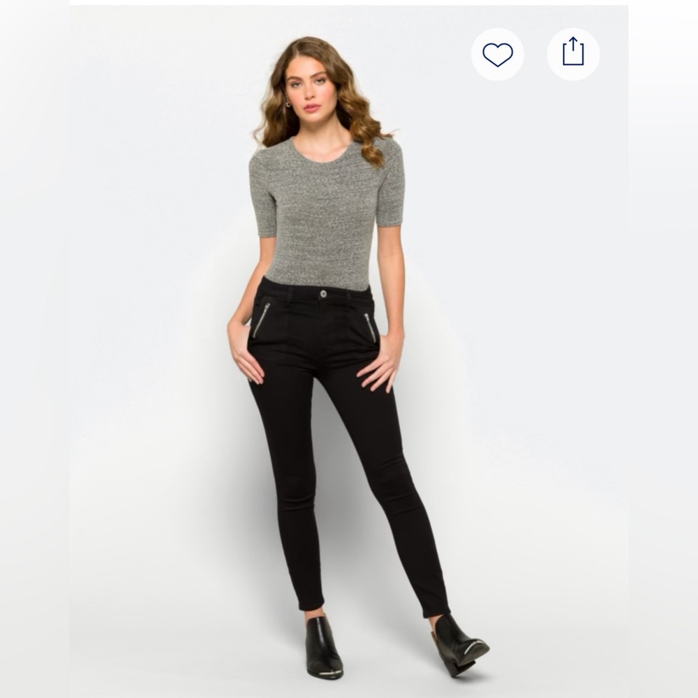 Ellie High Rise Skinny Zipper Pocket Pant